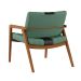 Poltrona Lang Linho Verde Sage e Preto