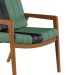 Poltrona Lang Linho Verde Sage e Preto