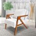 Poltrona Laura Luxo Linho Bouclé Off White