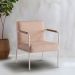 Poltrona Lope Bouclé Bege e Off White