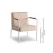 Poltrona Lope Bouclé Bege e Off White