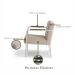 Poltrona Lope Bouclé Bege e Off White