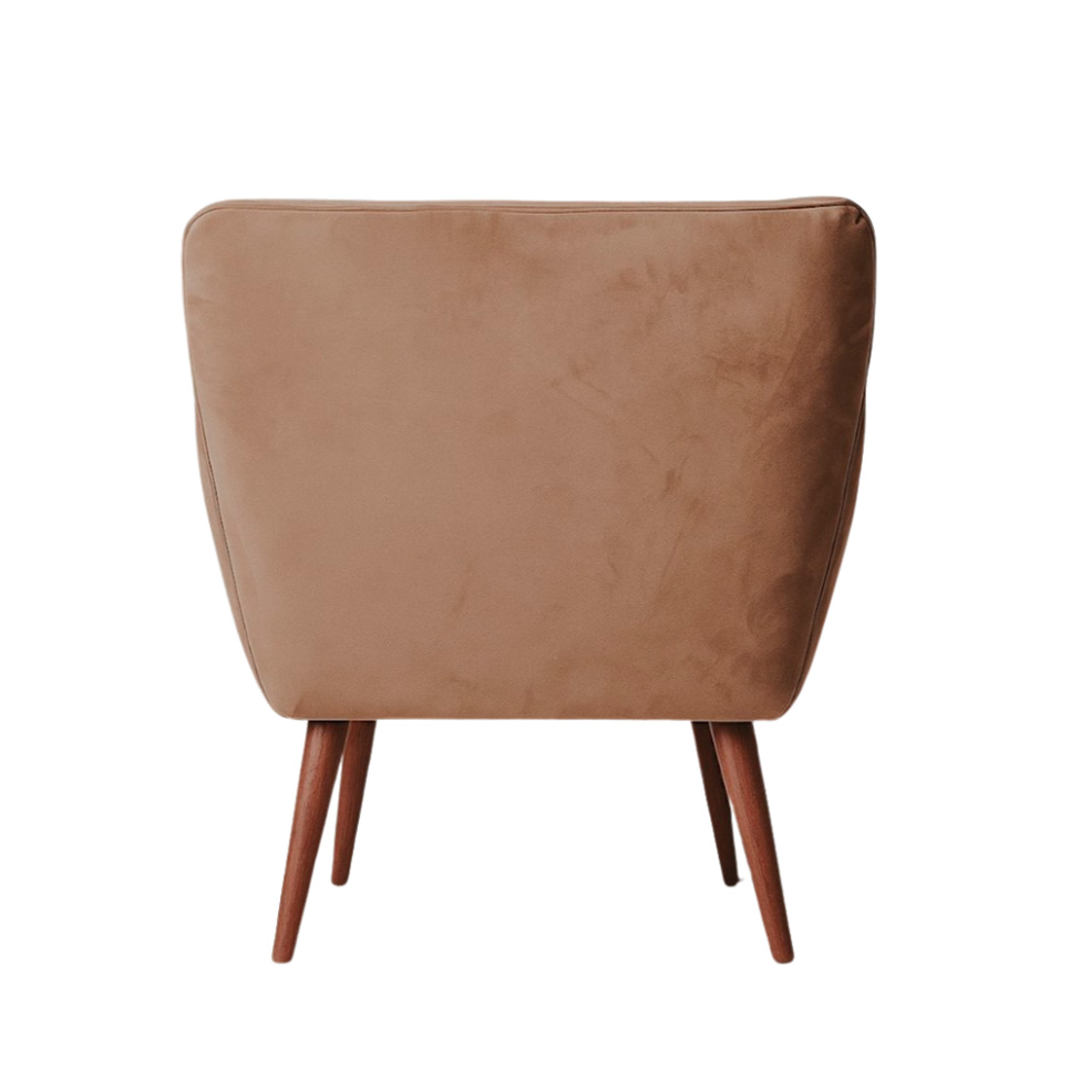 Poltrona Lorena Veludo Capuccino