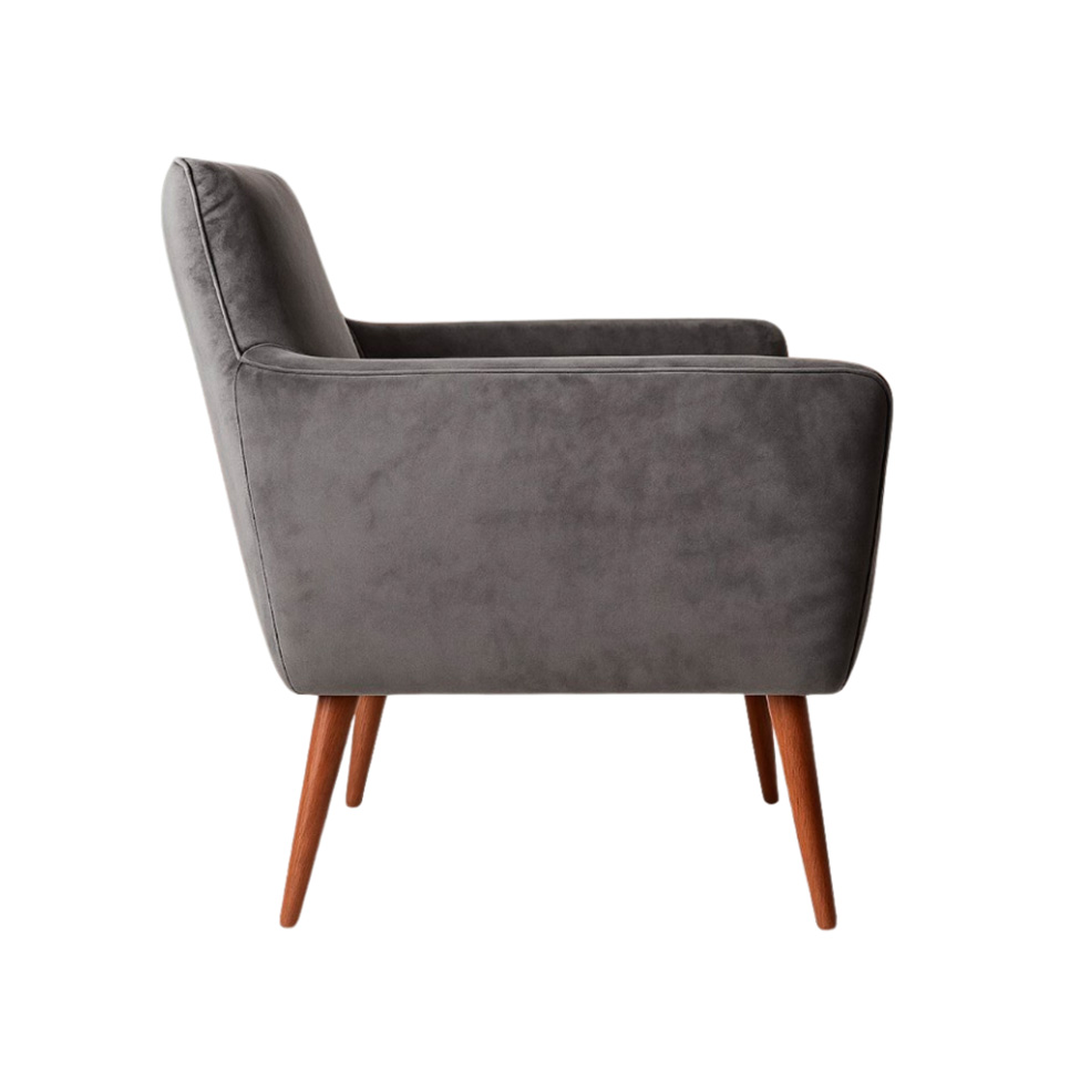 Poltrona Lorena Veludo Grafite