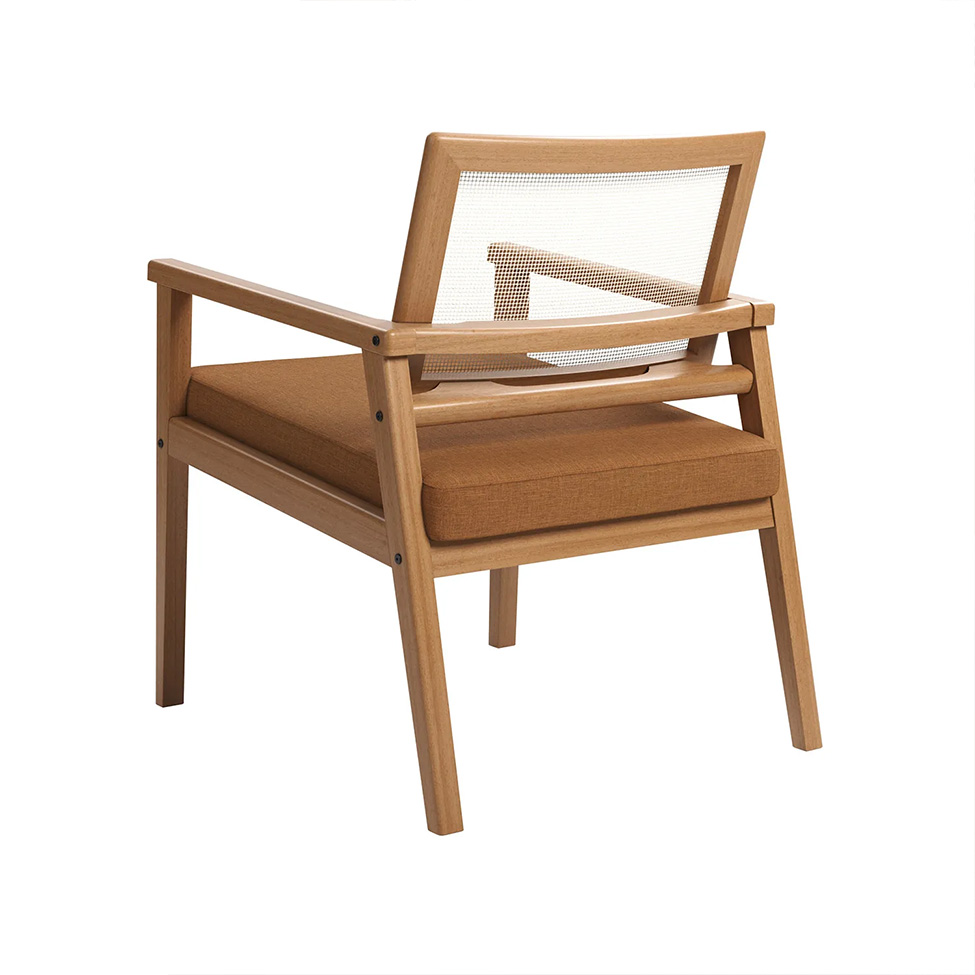 Poltrona Mônaco Linho Terracota