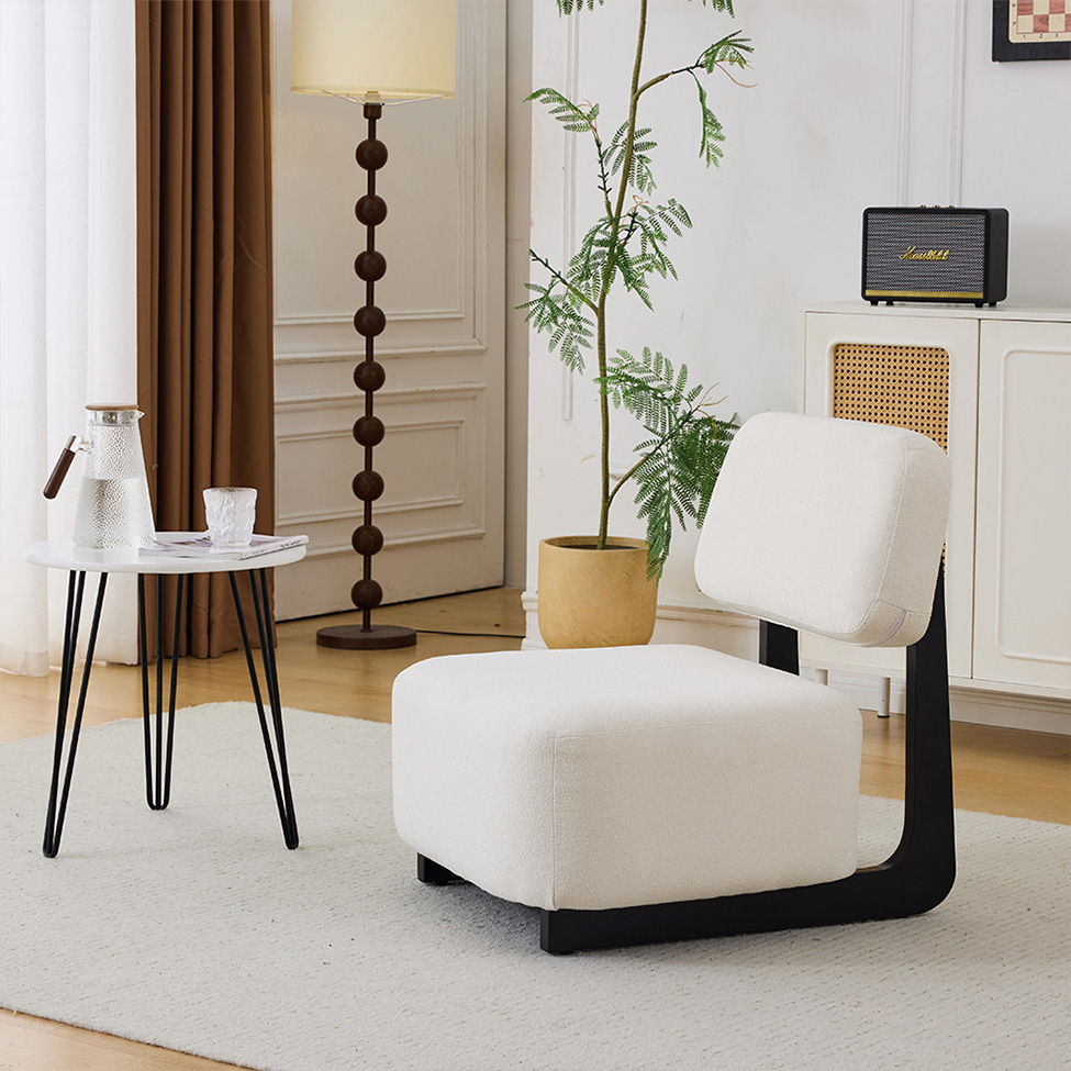 Poltrona Molise Bouclé Off White
