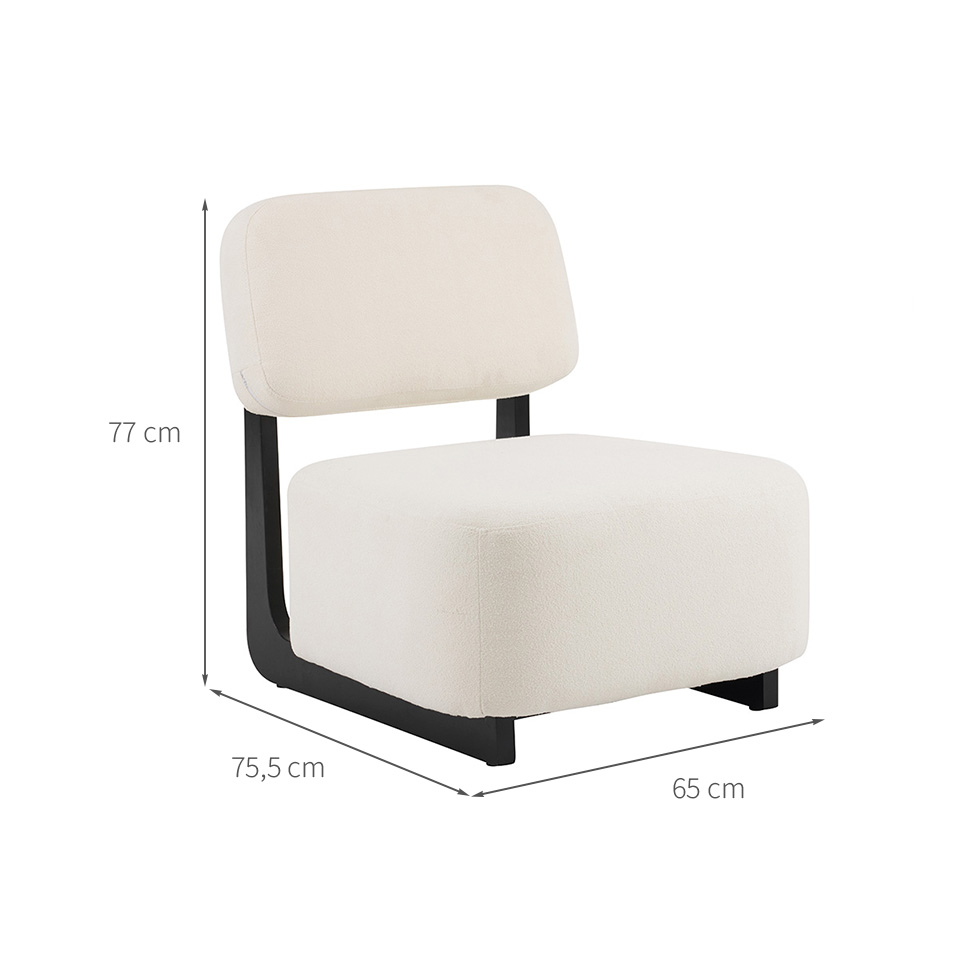 Poltrona Molise Bouclé Off White