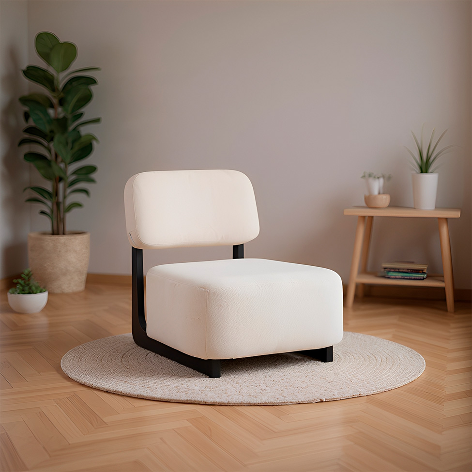 Poltrona Molise Bouclé Off White
