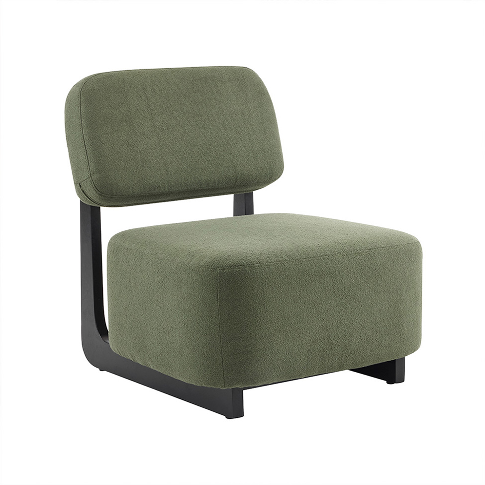 Poltrona Molise Bouclé Verde Oliva