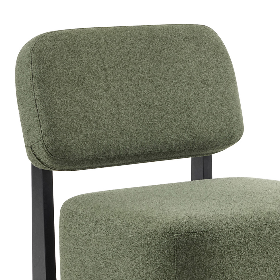 Poltrona Molise Bouclé Verde Oliva