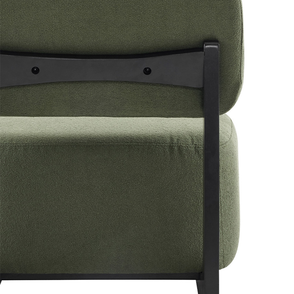 Poltrona Molise Bouclé Verde Oliva