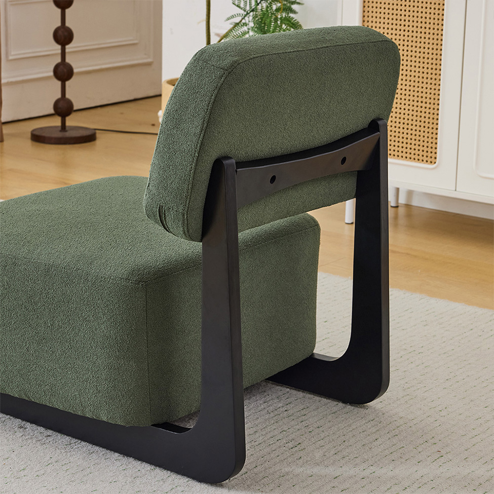 Poltrona Molise Bouclé Verde Oliva