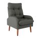 Poltrona Nantes Suede Cinza
