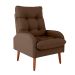 Poltrona Nantes Suede Marrom