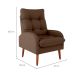 Poltrona Nantes Suede Marrom