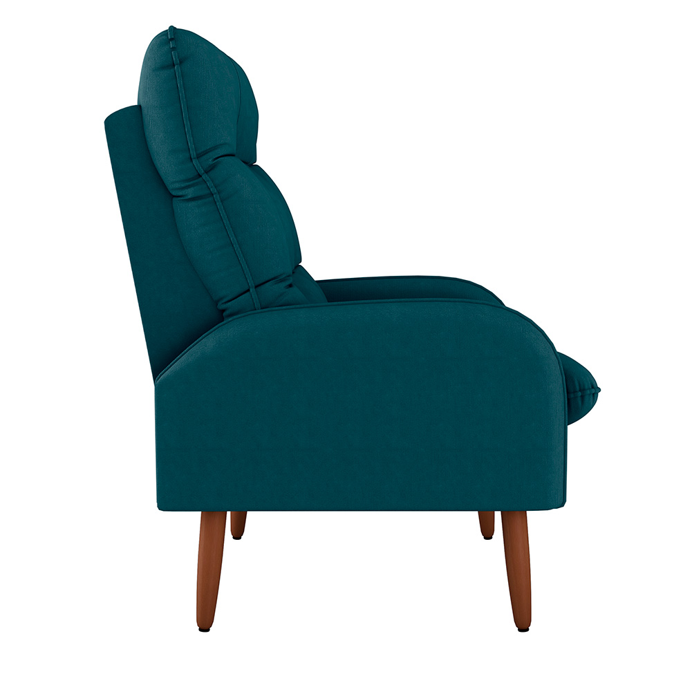 Poltrona Nantes Suede Petróleo