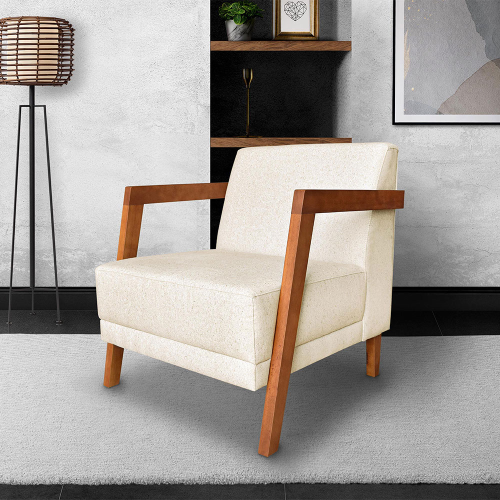 Poltrona Nora Linho Off White