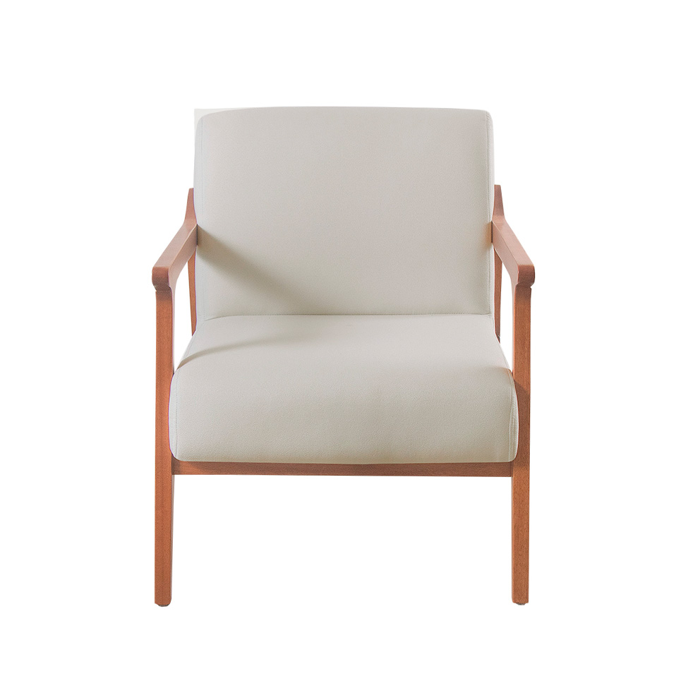 Poltrona Olívia Linho Bege Claro