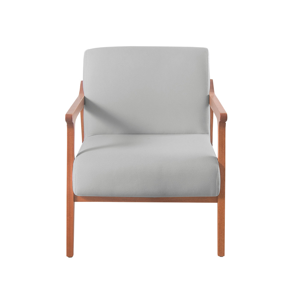 Poltrona Olívia Linho Cinza Claro