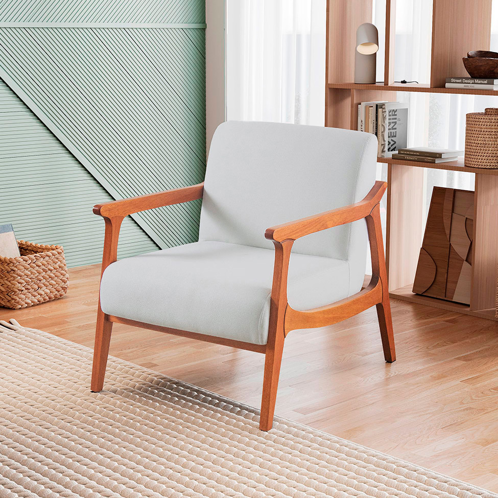 Poltrona Olívia Linho Cru