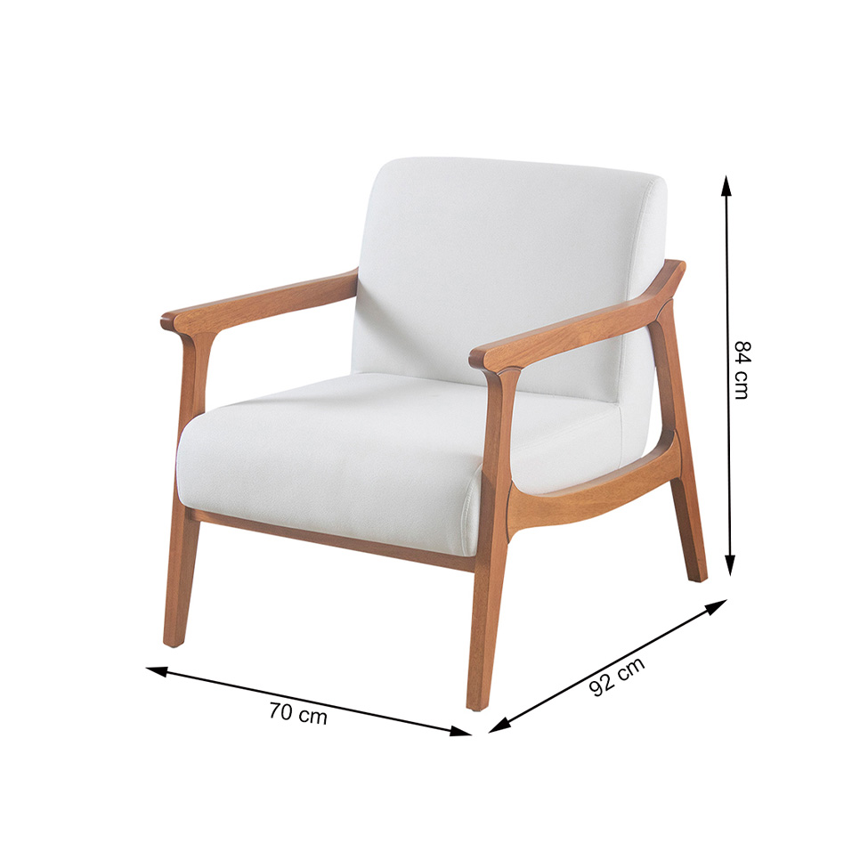 Poltrona Olívia Linho Cru