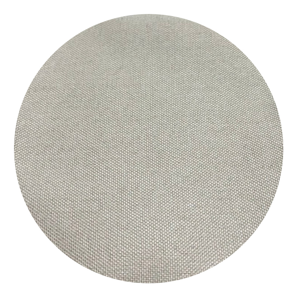Poltrona Parma Giratória Linho Off White e Castanho