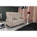 Poltrona Reclinável 2 Lugares Jetta Suede Bege