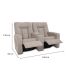 Poltrona Reclinável 2 Lugares Jetta Suede Bege