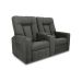 Poltrona Reclinável 2 Lugares Jetta Suede Cinza
