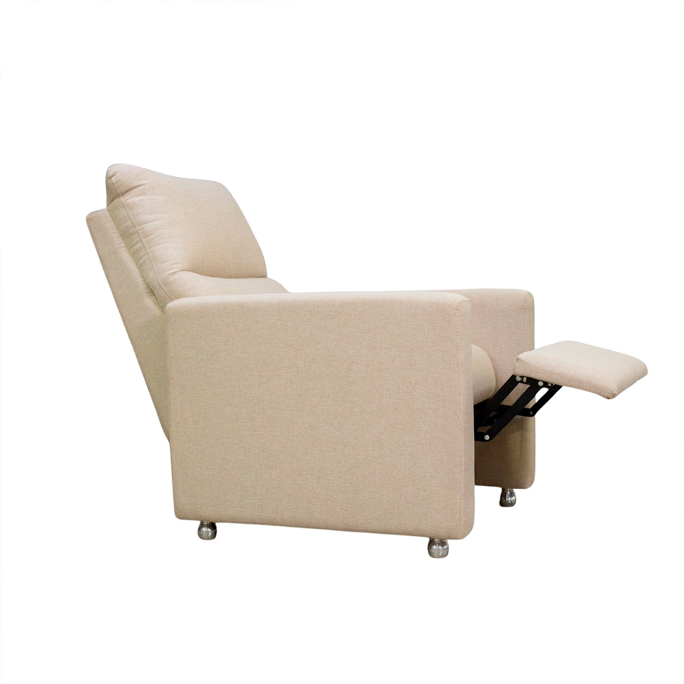 Poltrona Reclinável Bella Veludo Bege