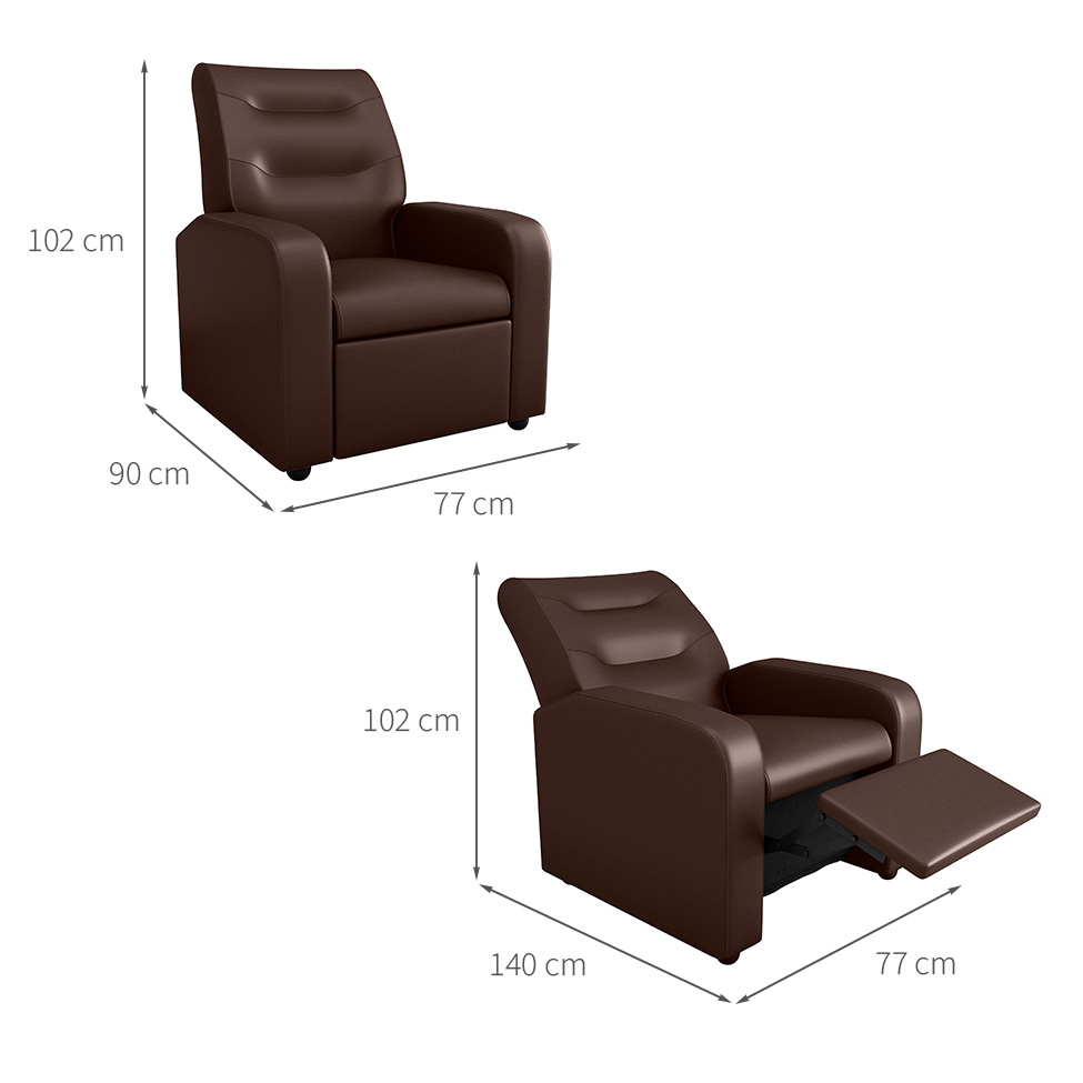 Poltrona Reclinável Classic Marrom