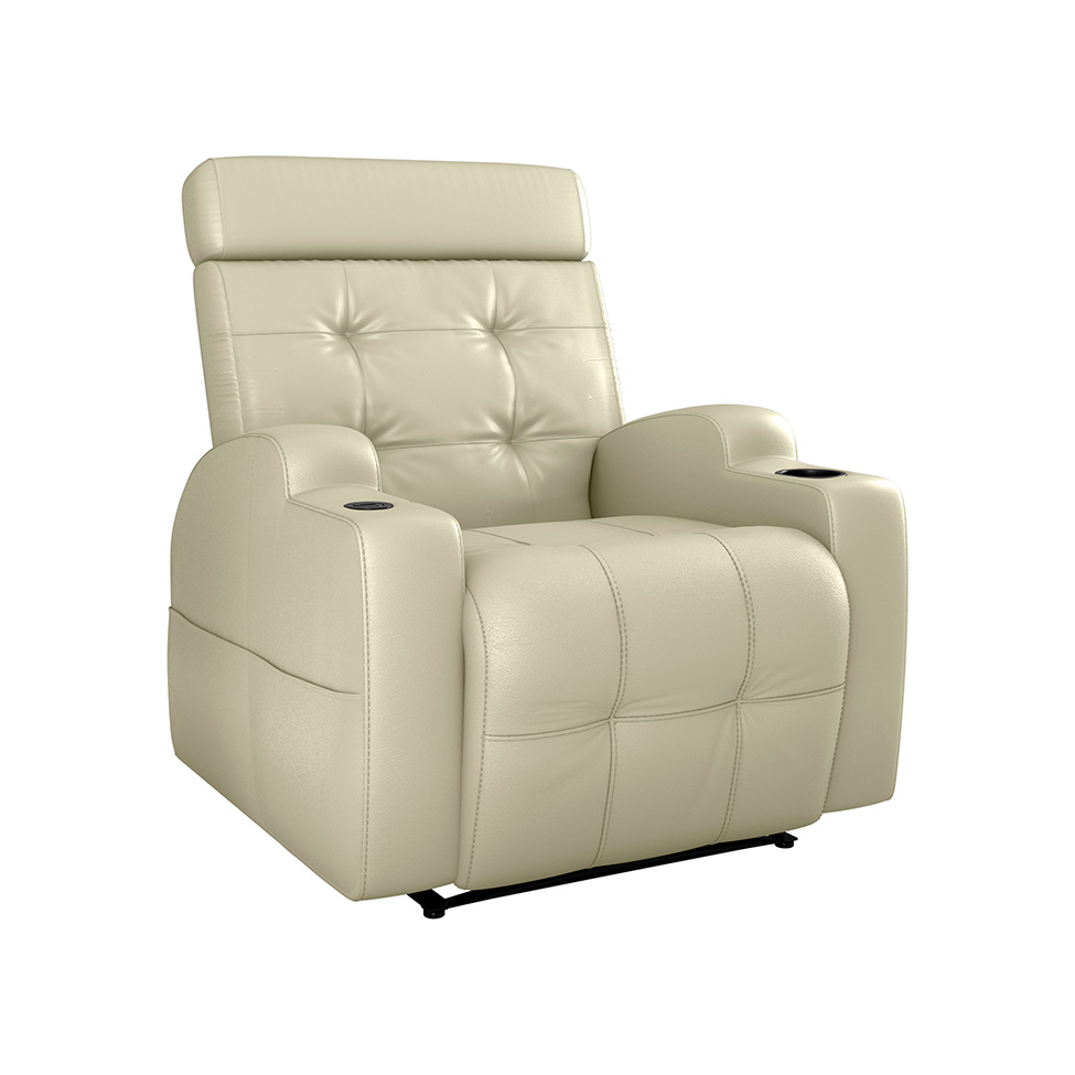 Poltrona Reclinável Elétrica com Zero Wall e USB Cherokee Corino Bege