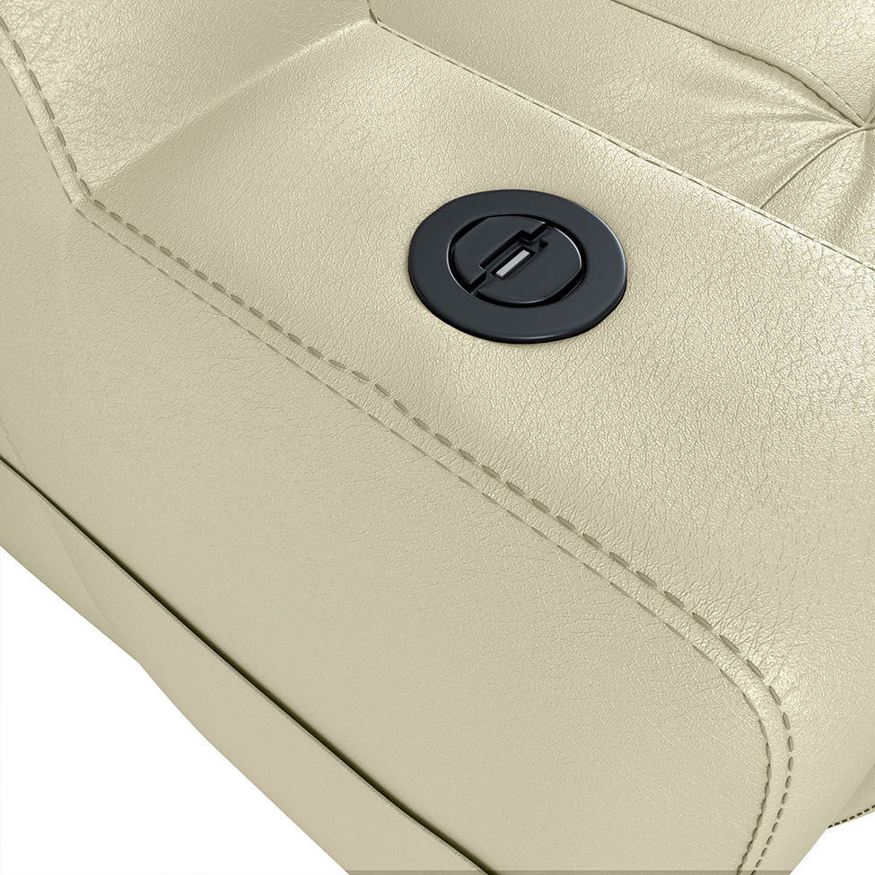 Poltrona Reclinável Elétrica com Zero Wall e USB Cherokee Corino Bege