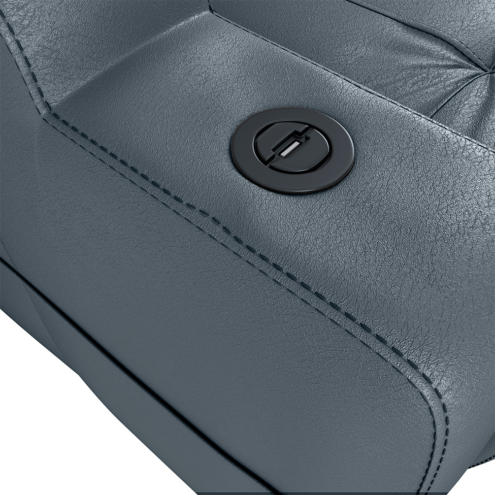 Poltrona Reclinável Elétrica com Zero Wall e USB Cherokee Corino Cinza