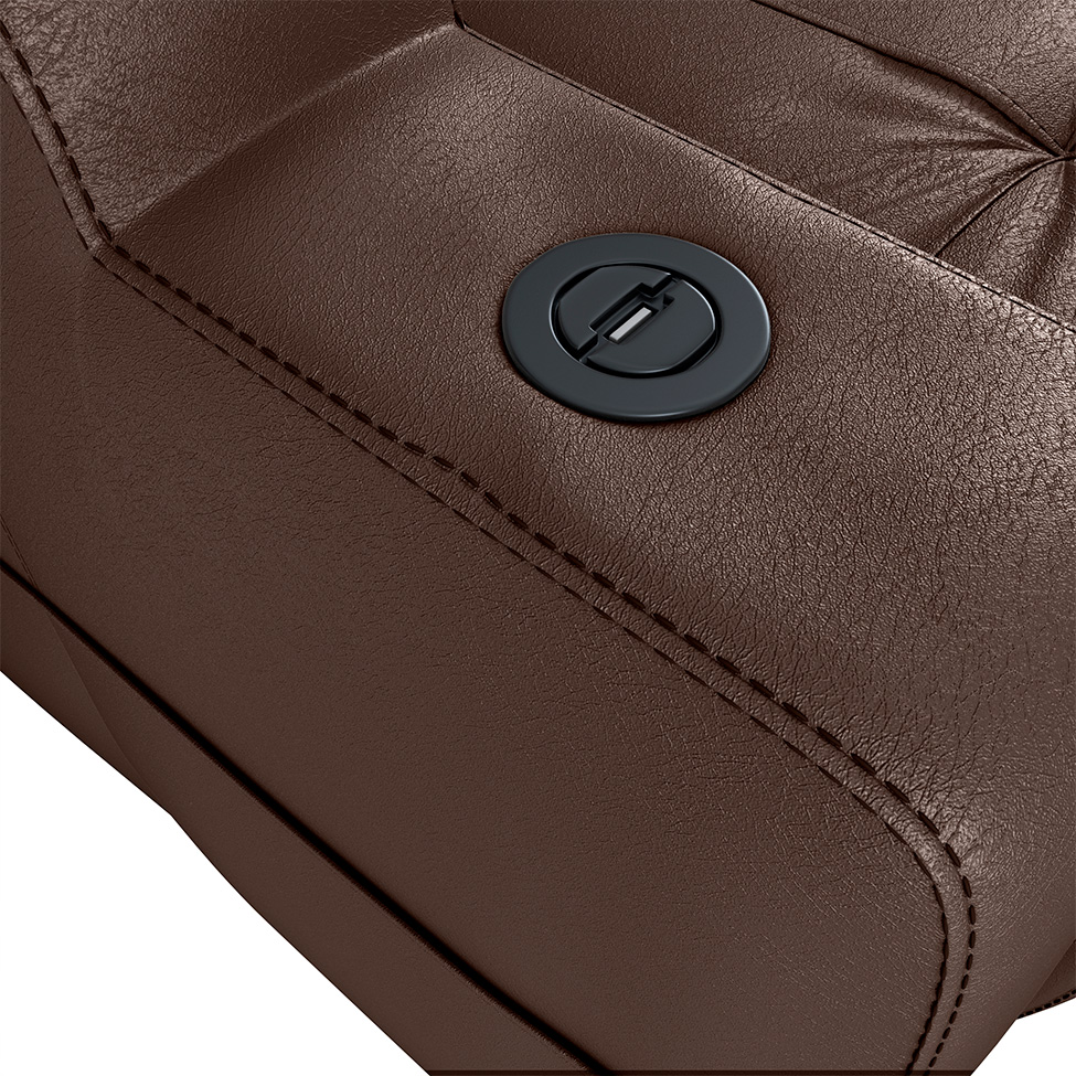 Poltrona Reclinável Elétrica com Zero Wall e USB Cherokee Corino Marrom