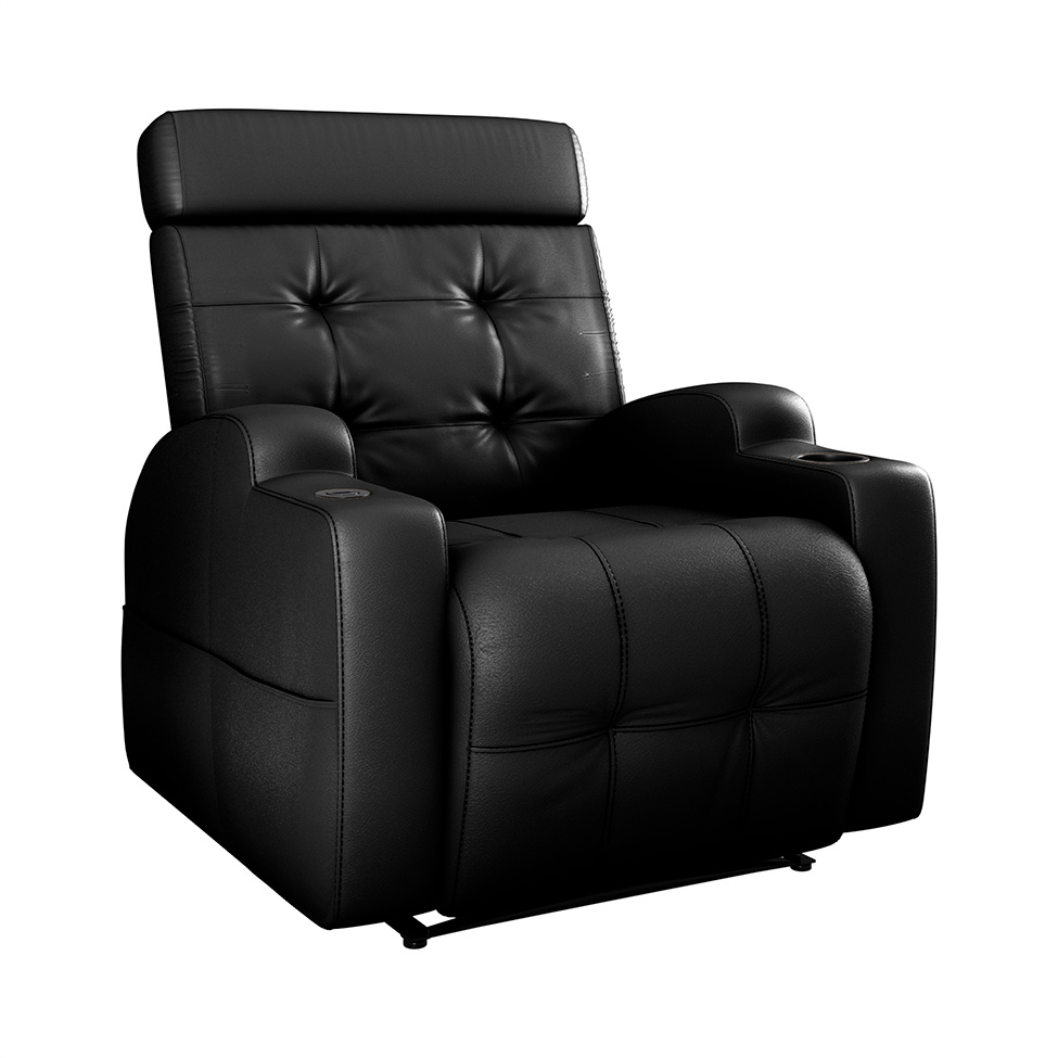 Poltrona Reclinável Elétrica com Zero Wall e USB Cherokee Corino Preta