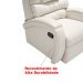 Poltrona Reclinável Imperial Balanço e Giro Revestimento Sintético Gelo