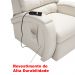 Poltrona Reclinável Imperial Motorizada Revestimento Sintético Gelo
