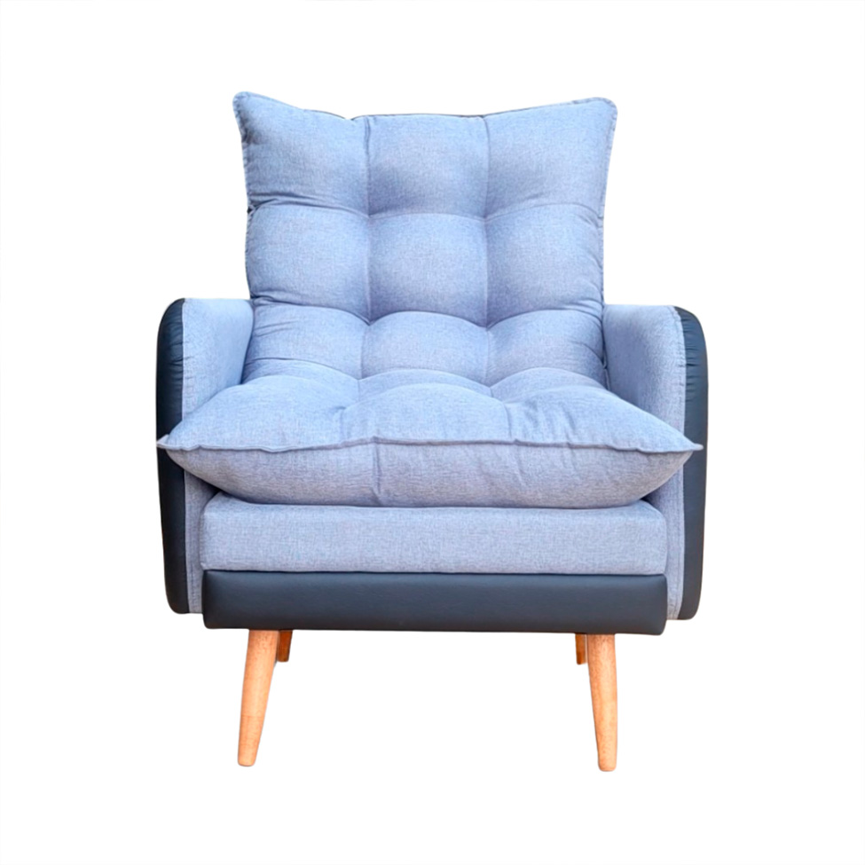 Poltrona Reclinável Inglaterra Linho Grafite e Preta