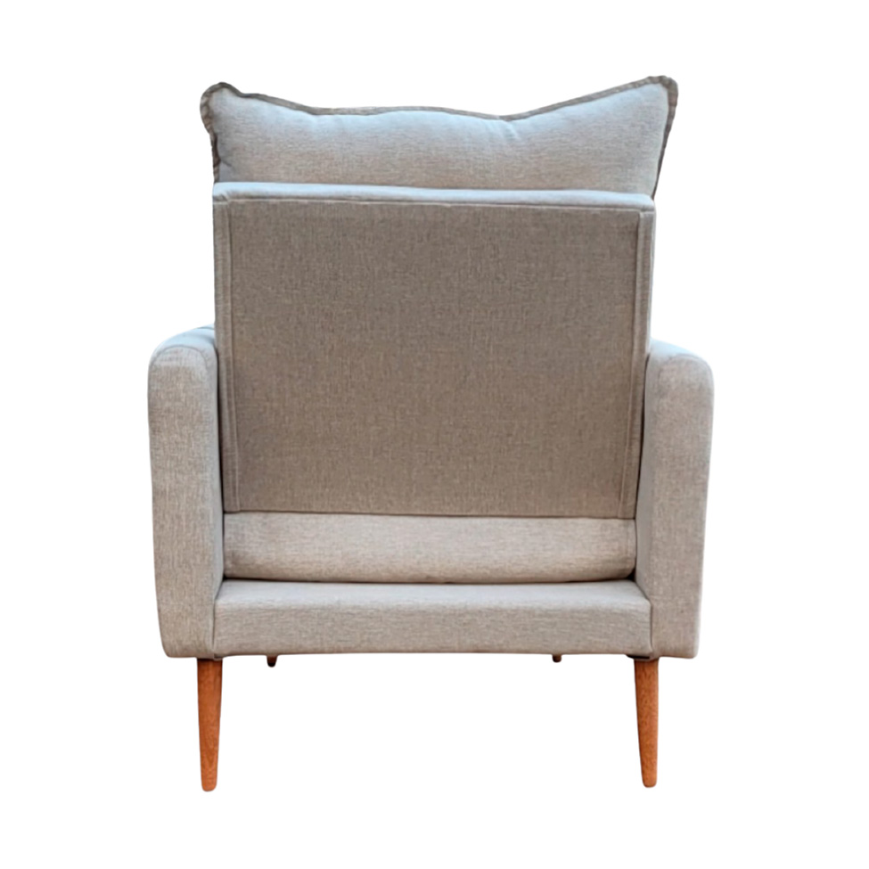 Poltrona Reclinável Itália Veludo Bege e Caramelo