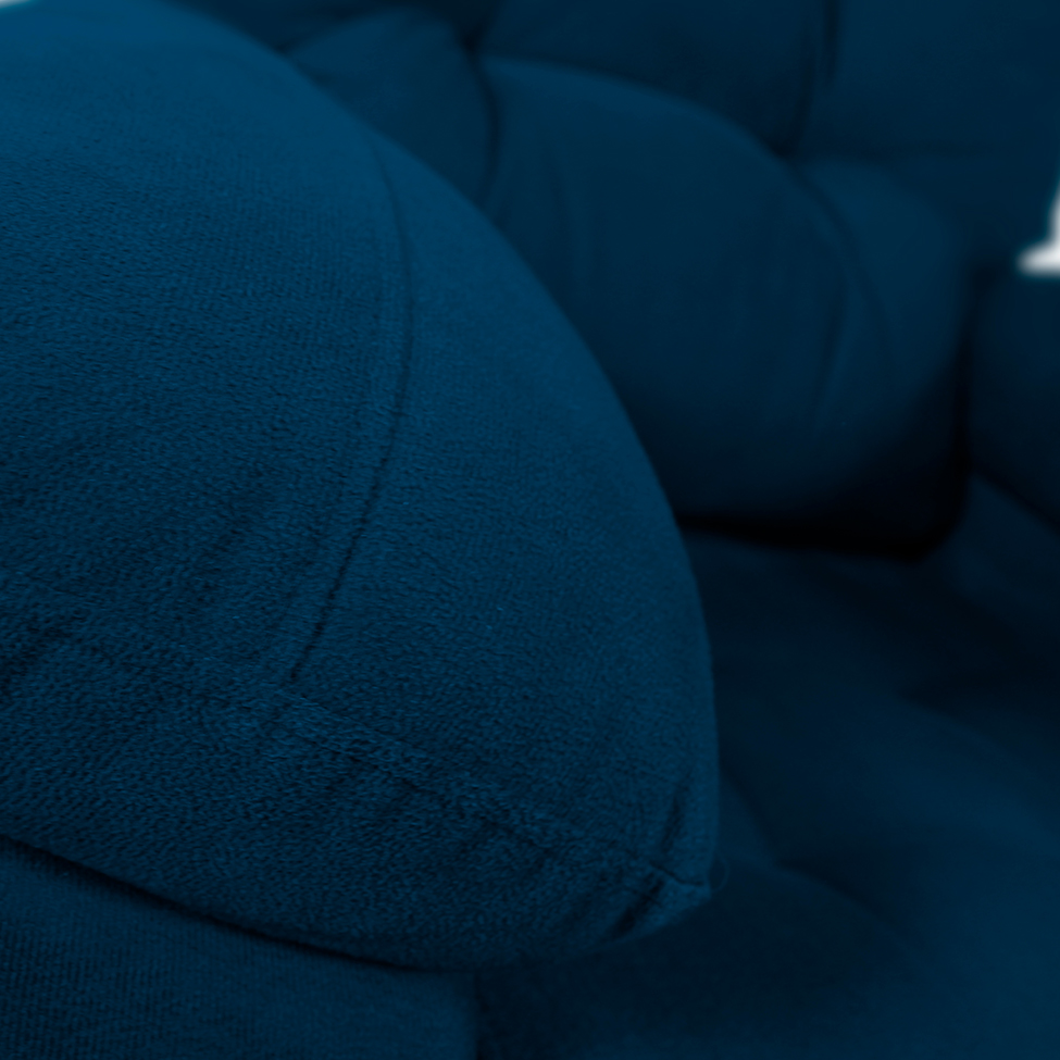 Poltrona Reclinável MX-61 Ônix Suede Azul