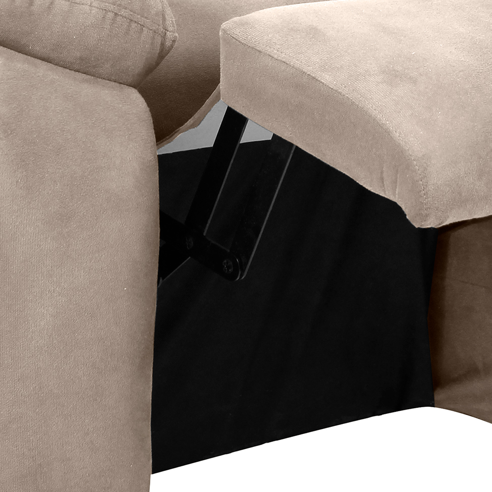 Poltrona Reclinável MX-61 Ônix Suede Bege
