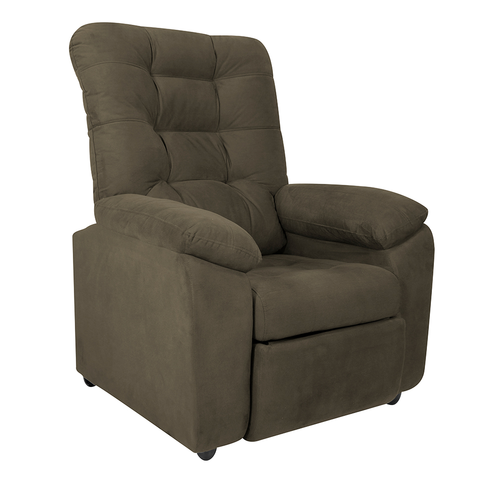 Poltrona Reclinável MX-61 Ônix Suede Capuccino