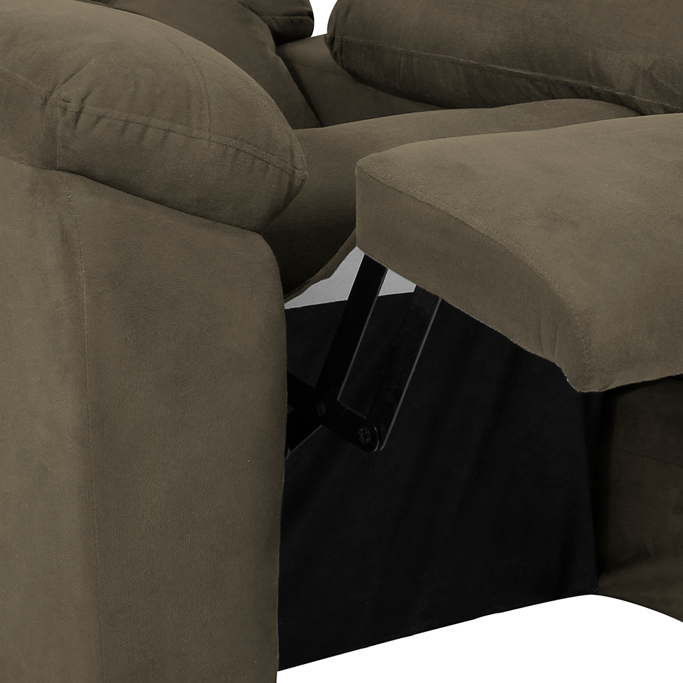 Poltrona Reclinável MX-61 Ônix Suede Capuccino