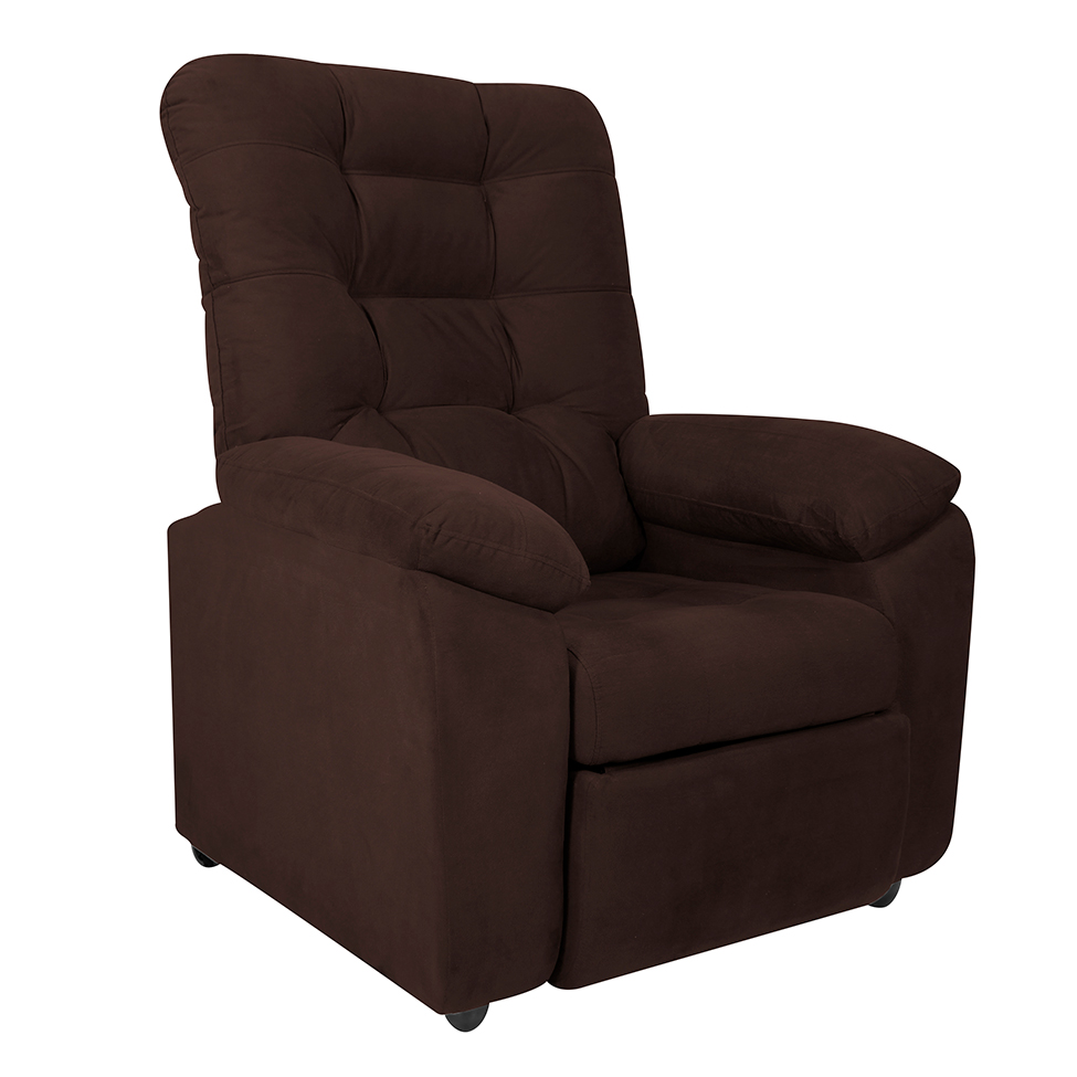 Poltrona Reclinável MX-61 Ônix Suede Marrom