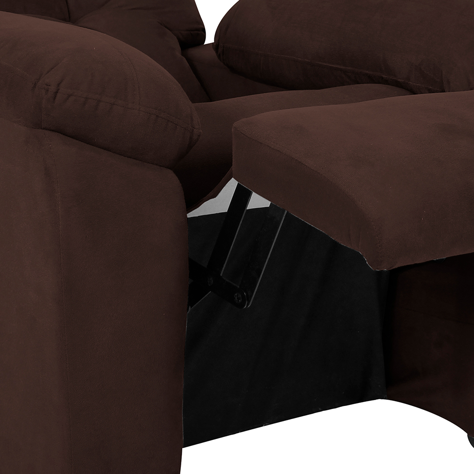 Poltrona Reclinável MX-61 Ônix Suede Marrom