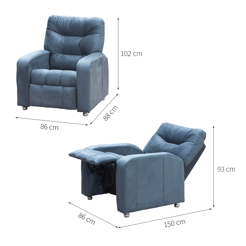 Poltrona Reclinável Mx-7 Azera Chumbo