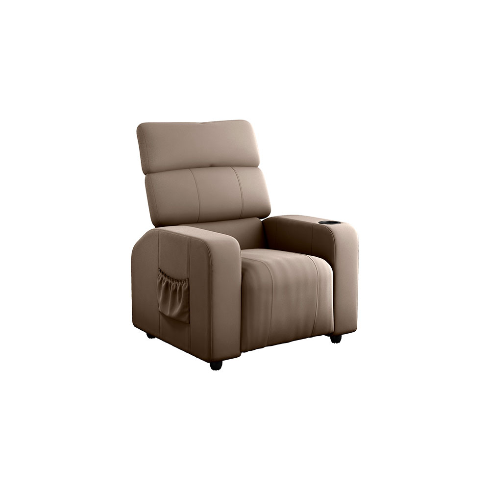 Poltrona Reclinável Pulse Veludo Capuccino