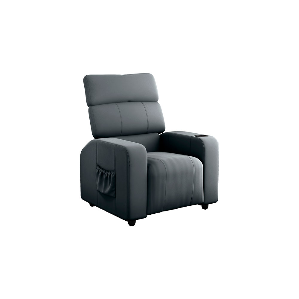 Poltrona Reclinável Pulse Veludo Chumbo