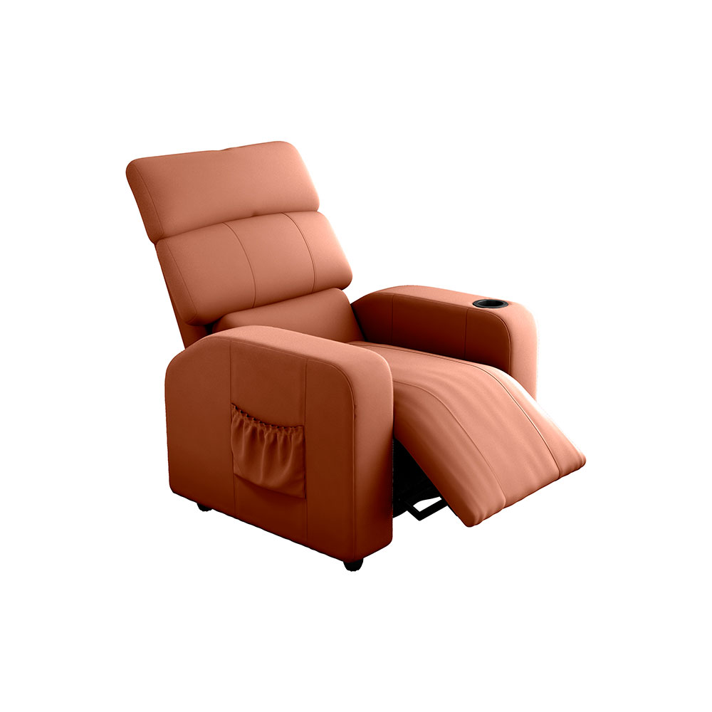 Poltrona Reclinável Pulse Veludo Cobre